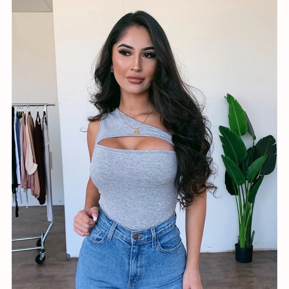 Gray bodysuit